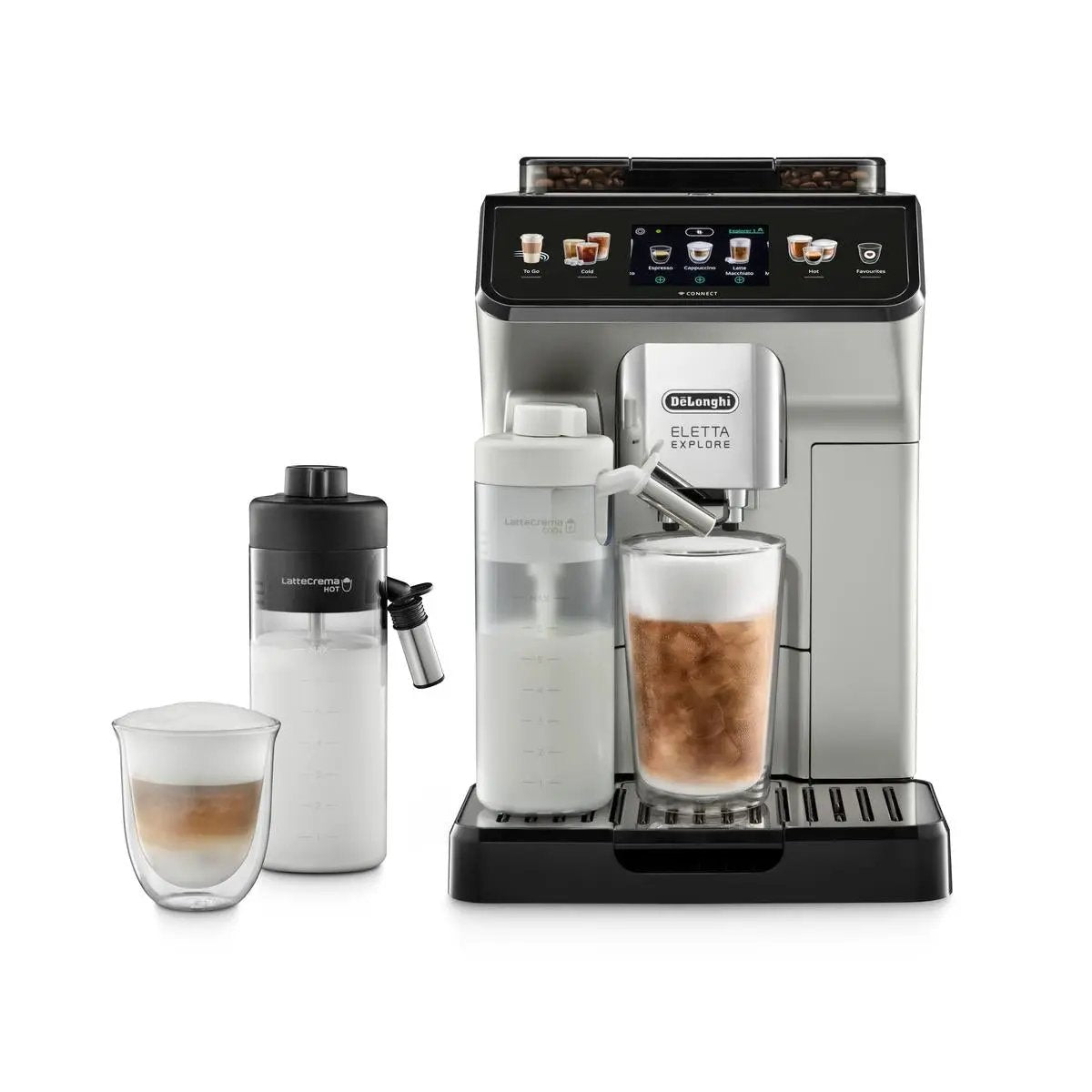 De'Longhi Coffee Machine ECAM 450.65.S Silver With Integrated Milk Frother by De'Longhi