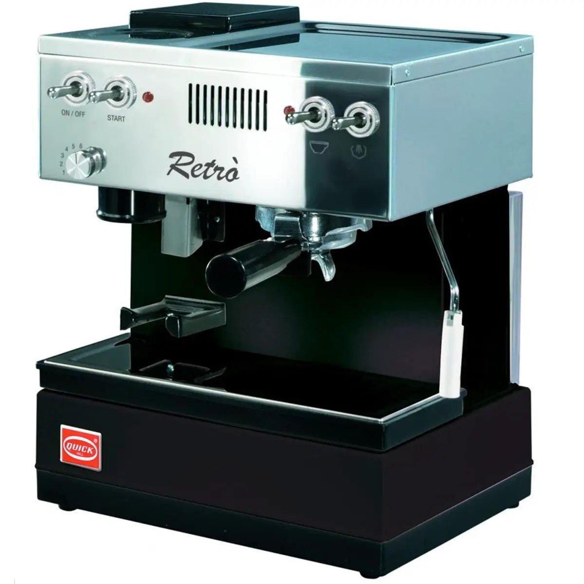 Quick Mill Espresso Machine 0835 Black Retro Design by Quick Mill