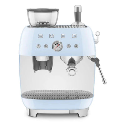 Smeg Kaffeemaschine EGF03PBEU Blau Mit Abnehmbarem Wassertank Vintage Retro Stil Für Espresso Und Filterkaffee