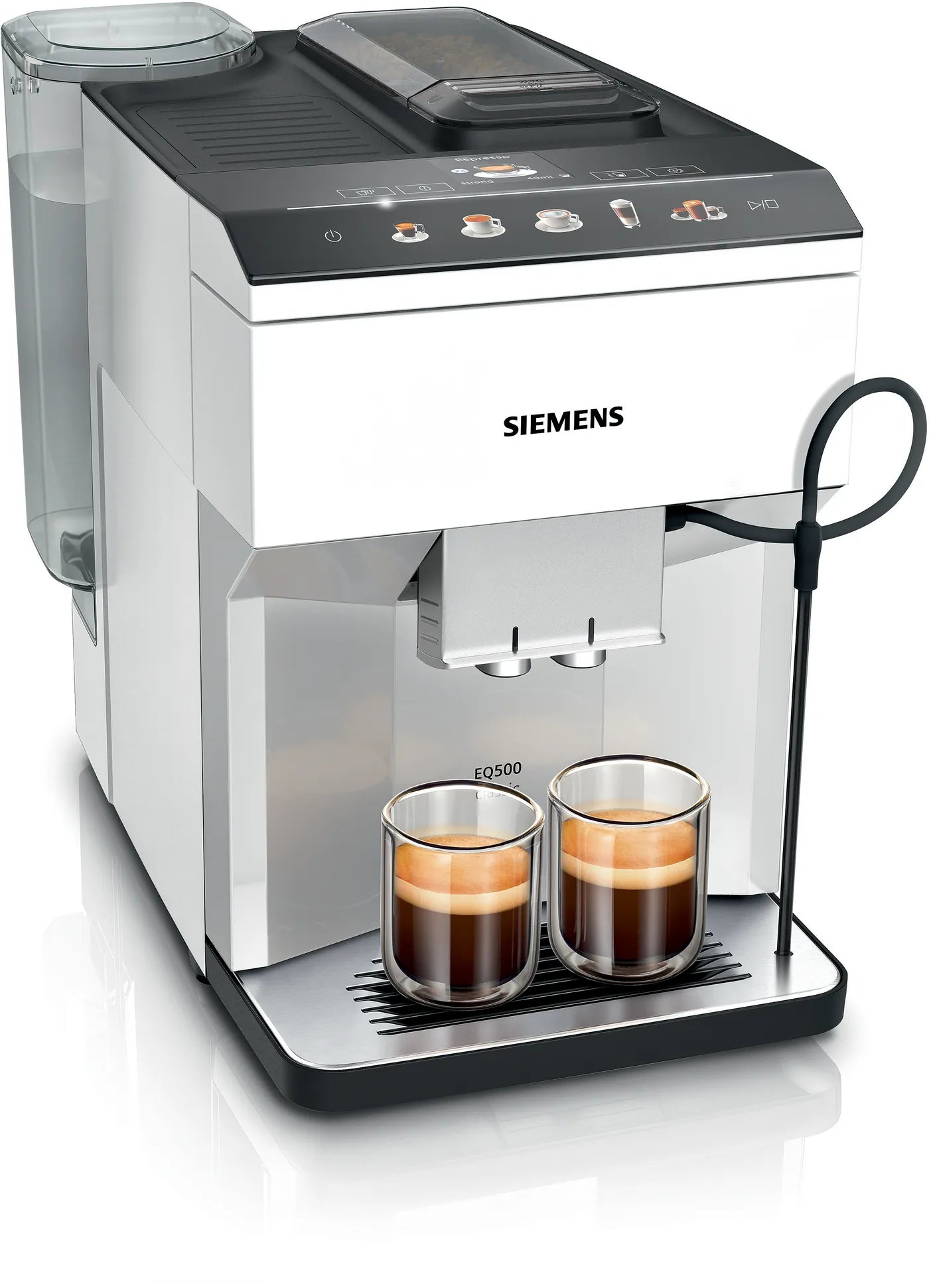 Siemens EQ500 Classic TP515R02 Kaffeevollautomat Weiß Silber Inklusive 54 Euro Kaffee Gutschein