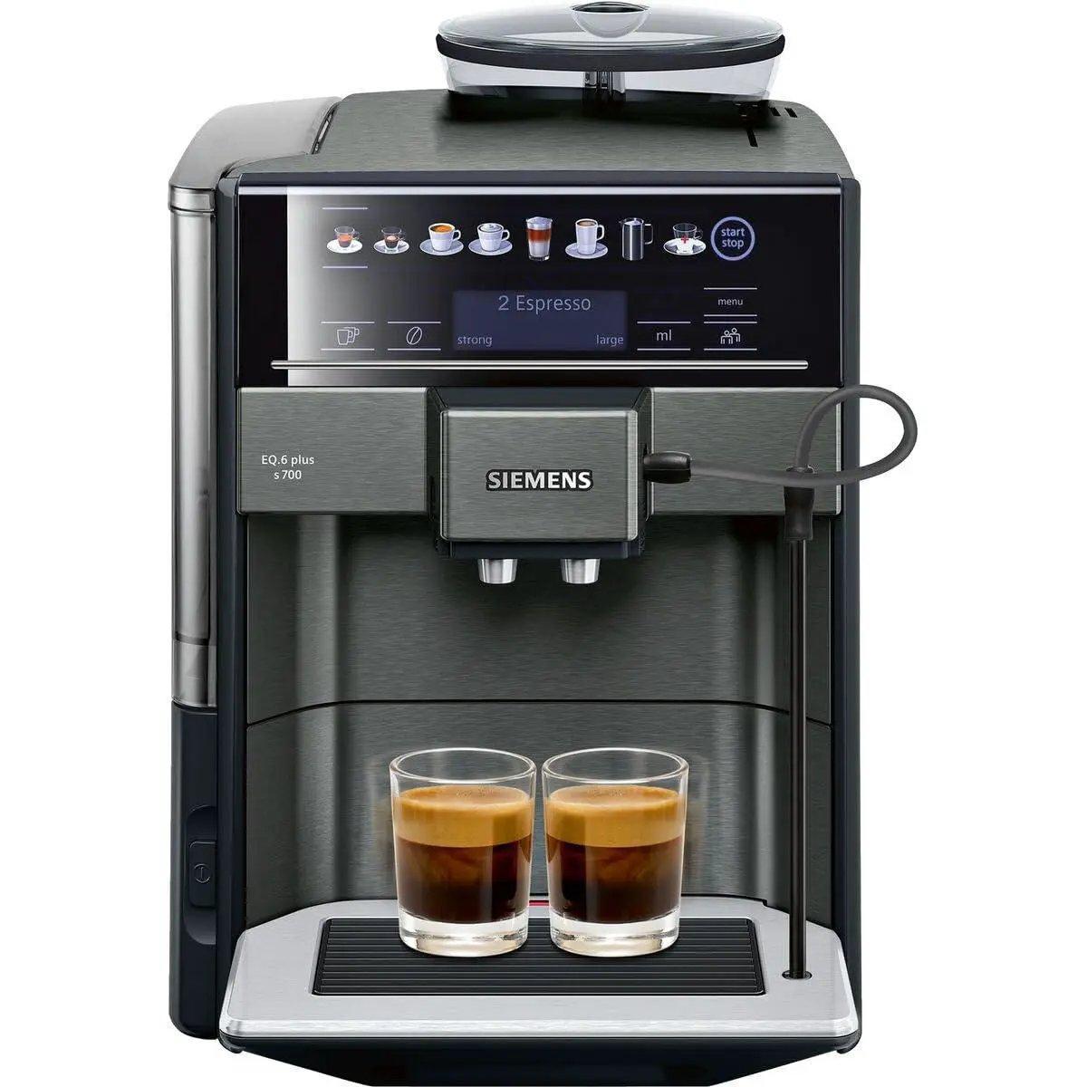 Siemens Bean to Cup Coffee Machine EQ.6 Plus S700 1.7L Stainless Steel by Siemens