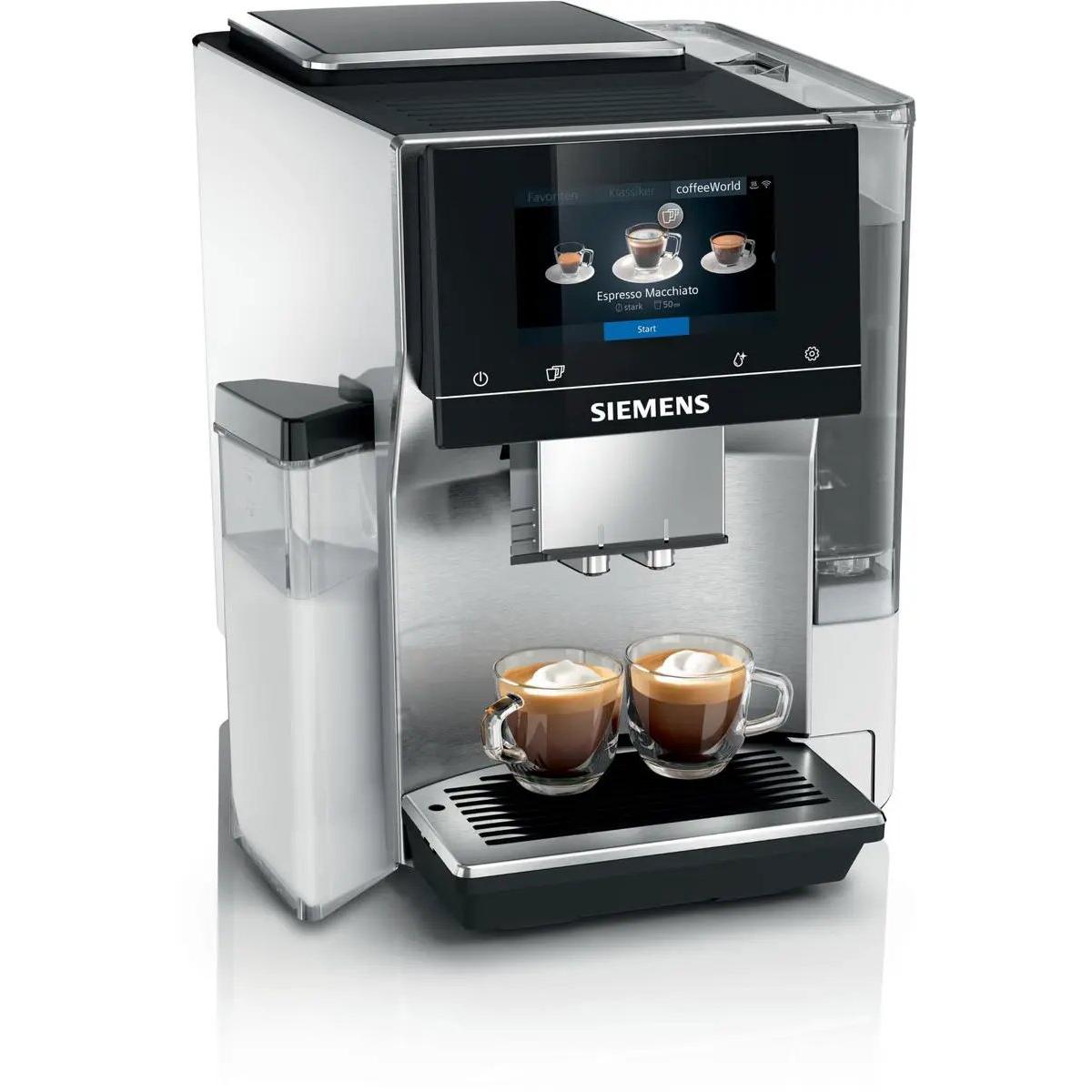 Siemens Coffee Machine EQ700 TQ715R03 Stainless Steel and White iSelect Screen by Siemens