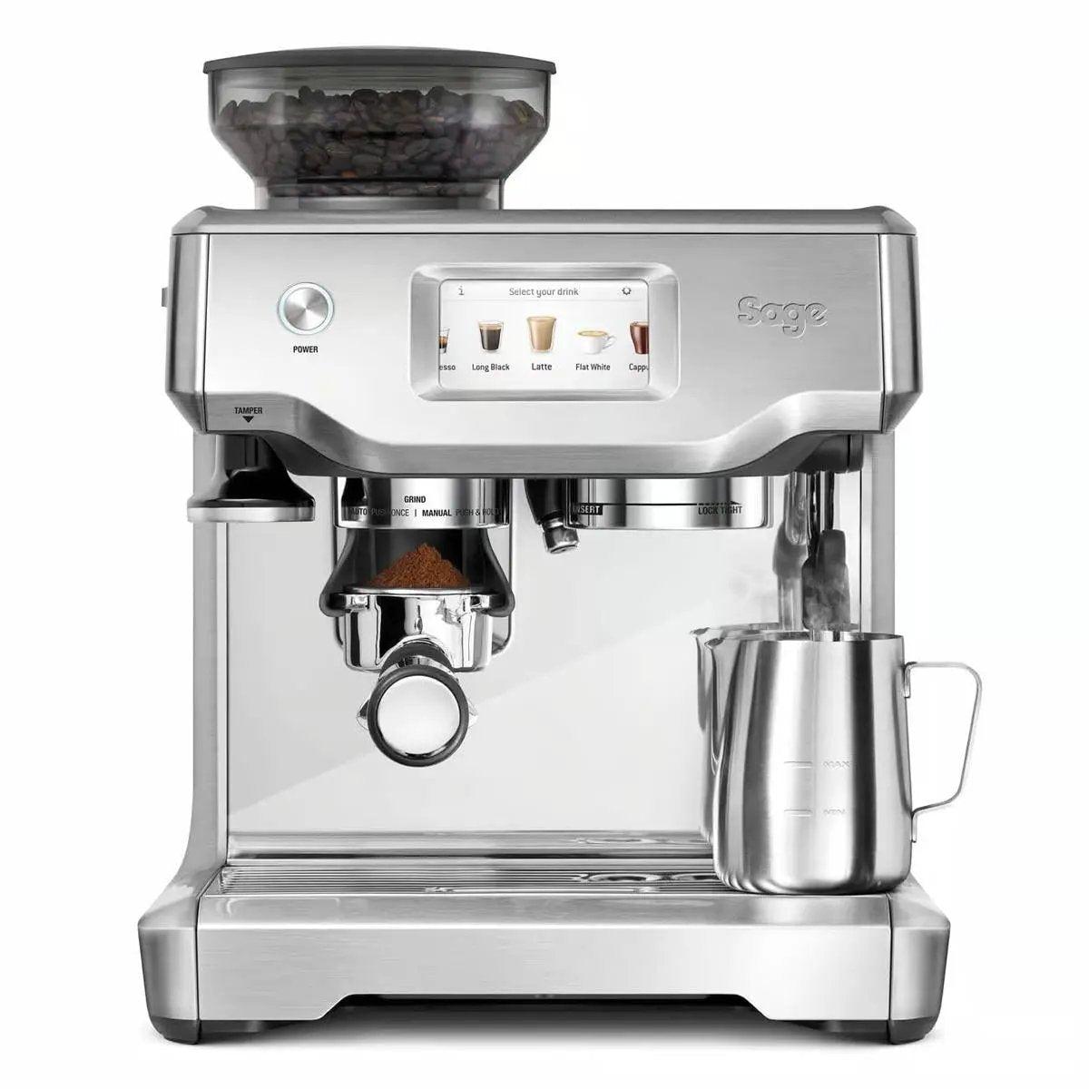 Sage The Barista Touch SES880 Espresso Coffee Machine Brushed Stainless Steel Automatic by Sage