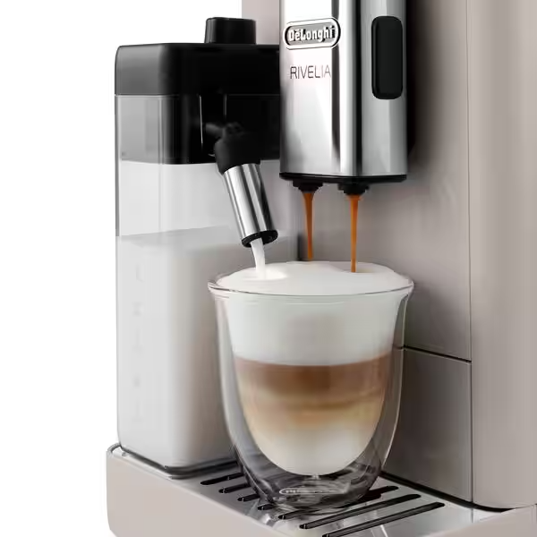 De'Longhi Rivelia Sand Beige Vollautomatische Espressomaschine Mit Bean Switch System