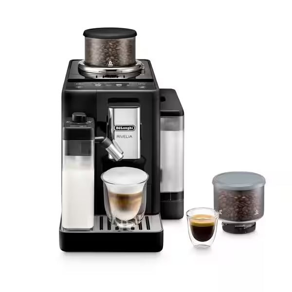 De'Longhi Rivelia LatteCrema Onyx Black Vollautomatische Espressomaschine EXAM440.55.B