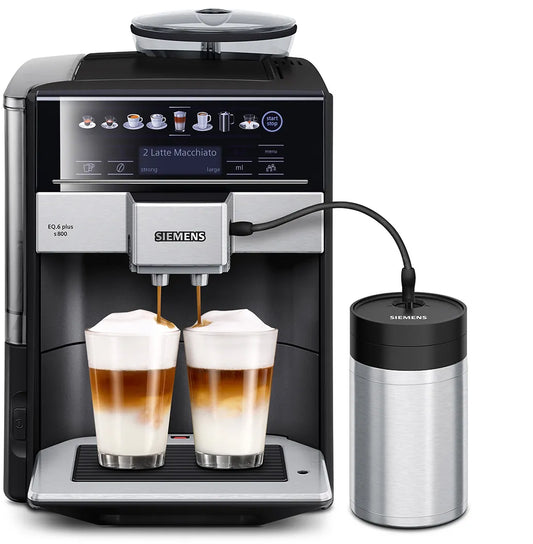 Siemens EQ 6 Plus S800 Kaffeevollautomat Sapphire Noir Metallic TE658209RW Mit Touchscreen Bedienung