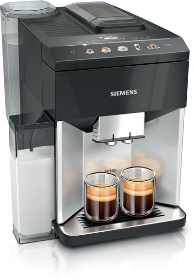 Siemens EQ.500 Integral TQ513R01 Schwarz Silber Kaffeevollautomat Mit Integriertem Mahlwerk