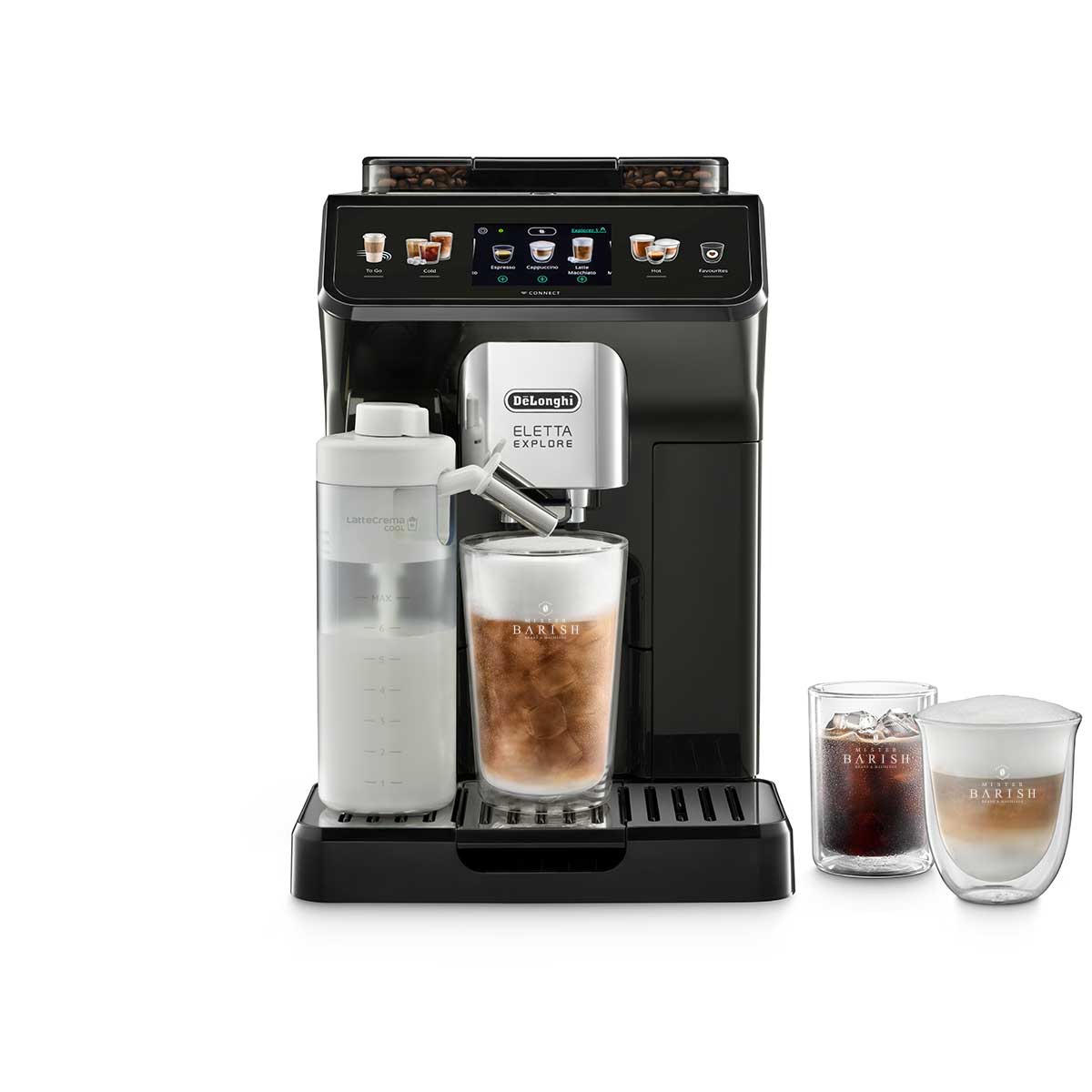 De'Longhi Eletta Explore ECAM450.65.G Schwarz Mit Cold Brew Funktion Vollautomatische Espressomaschine