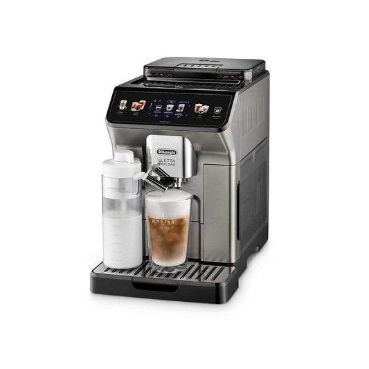 De'Longhi Eletta Explore Titanium Kaffeevollautomat ECAM450.86.T Mit Cold Brew System Milchaufschäumer