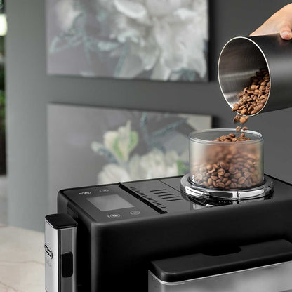 De'Longhi Rivelia Onyx Black Vollautomatische Espressomaschine Mit Bean-Wechselsystem Und Mahlwerk