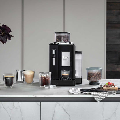 De'Longhi Rivelia Onyx Black Vollautomatische Espressomaschine Mit Bean-Wechselsystem Und Mahlwerk